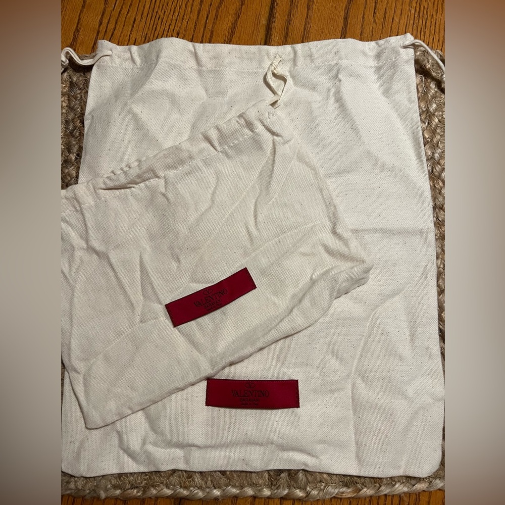Set of Two Canvas Valentino Dust Bags